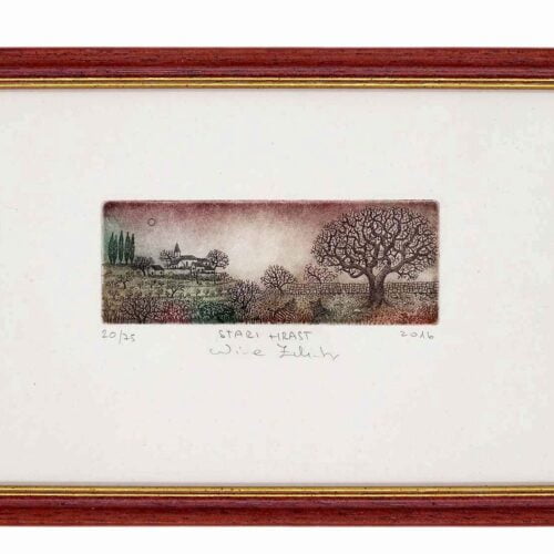 Nina Zelenko Stari hrast grafika Etnogalerija Skrina