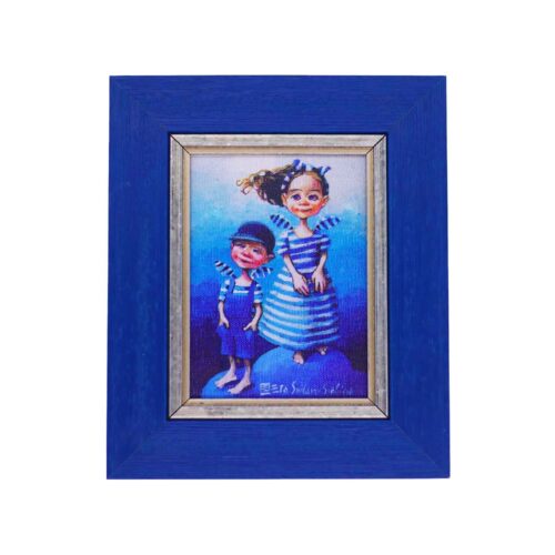 Ella Svilan Svalina angel fantek in punčka modra galerija skrina dekor