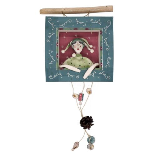 Zdenka Kastelic harlekin v oknu Slovenia Etno galerija Skrina