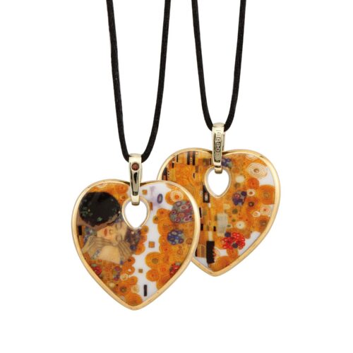 Gustav Klimt nakit obesek poljub the kiss swarowski kristal