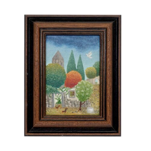 Nina Zelenko Pozabljena vas olje na platnu slovenski slikar