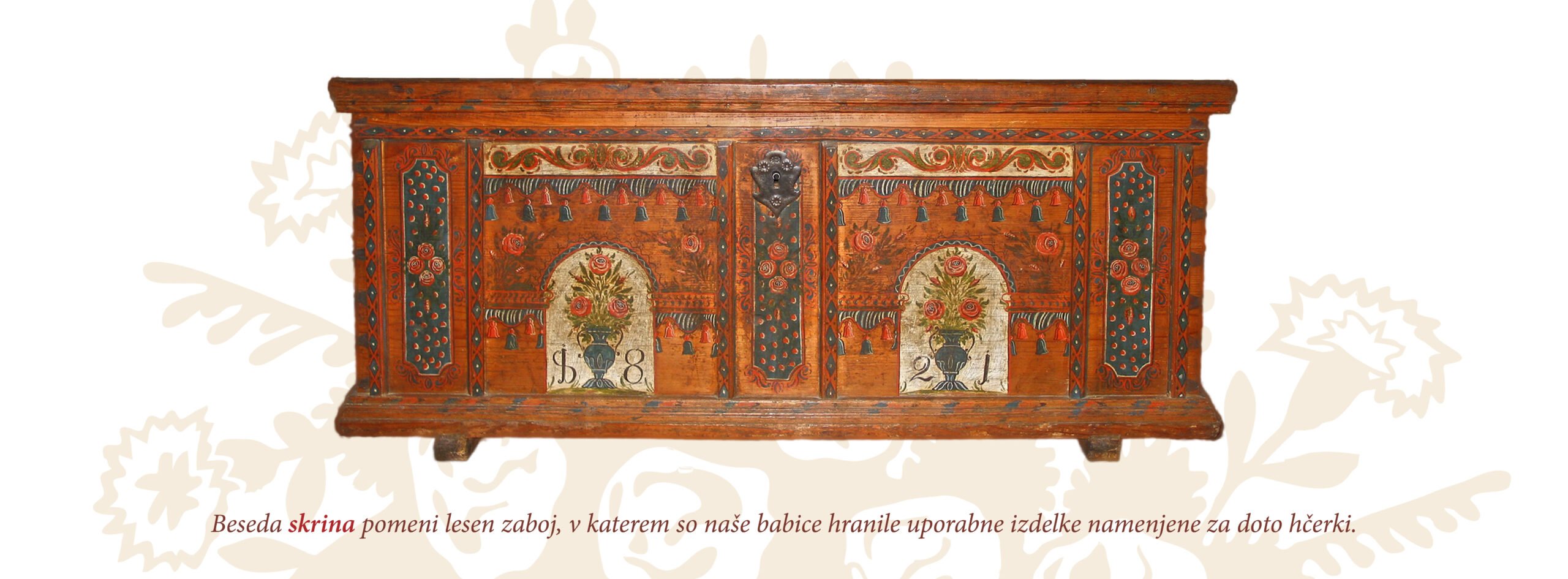 Lesena Skrinja za doto skrina starinska skrinja tradicija
