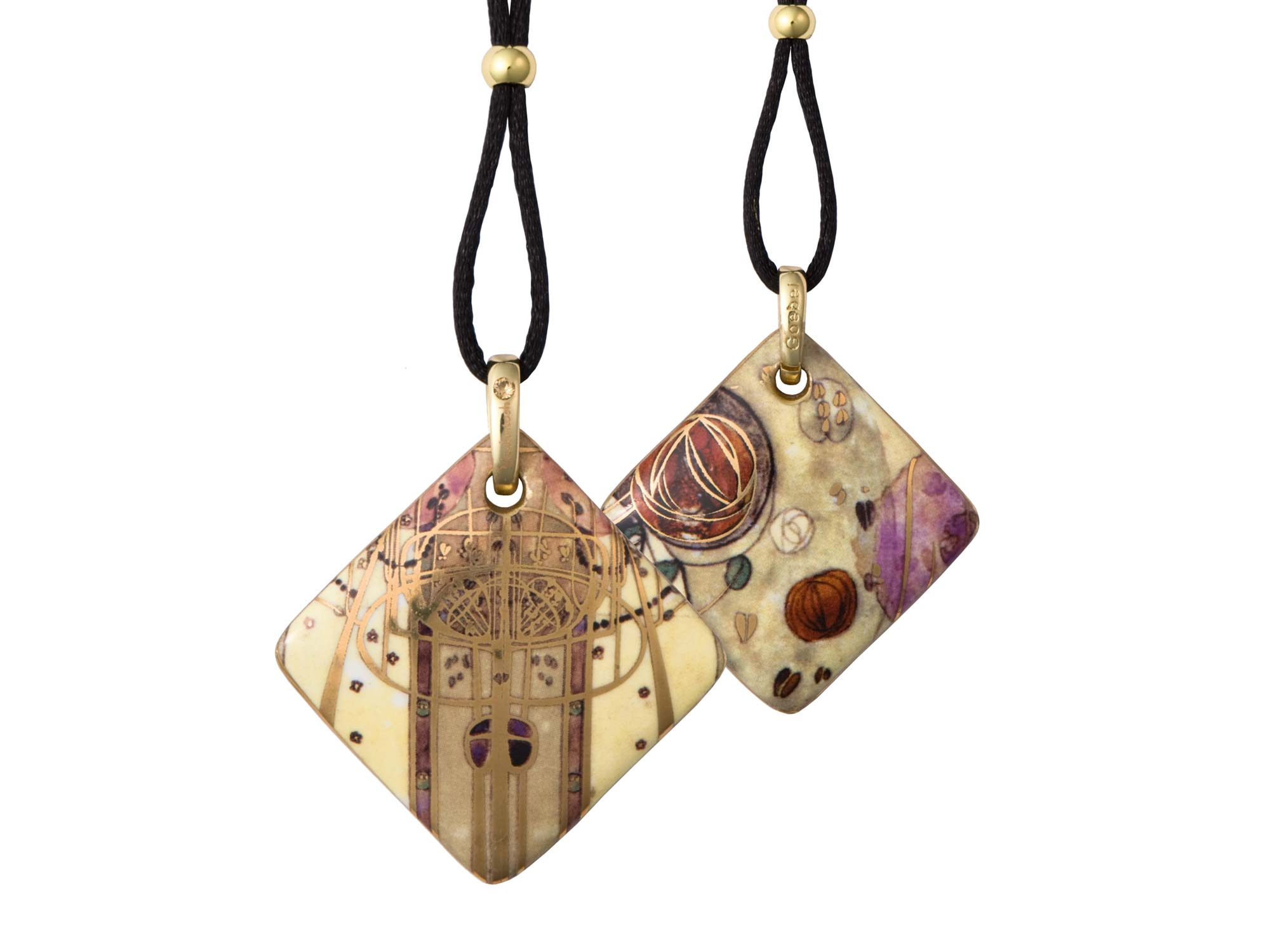Wassily Kandinsky nakit obojestranski obesek verižica Etno galerija Swarovski crystal