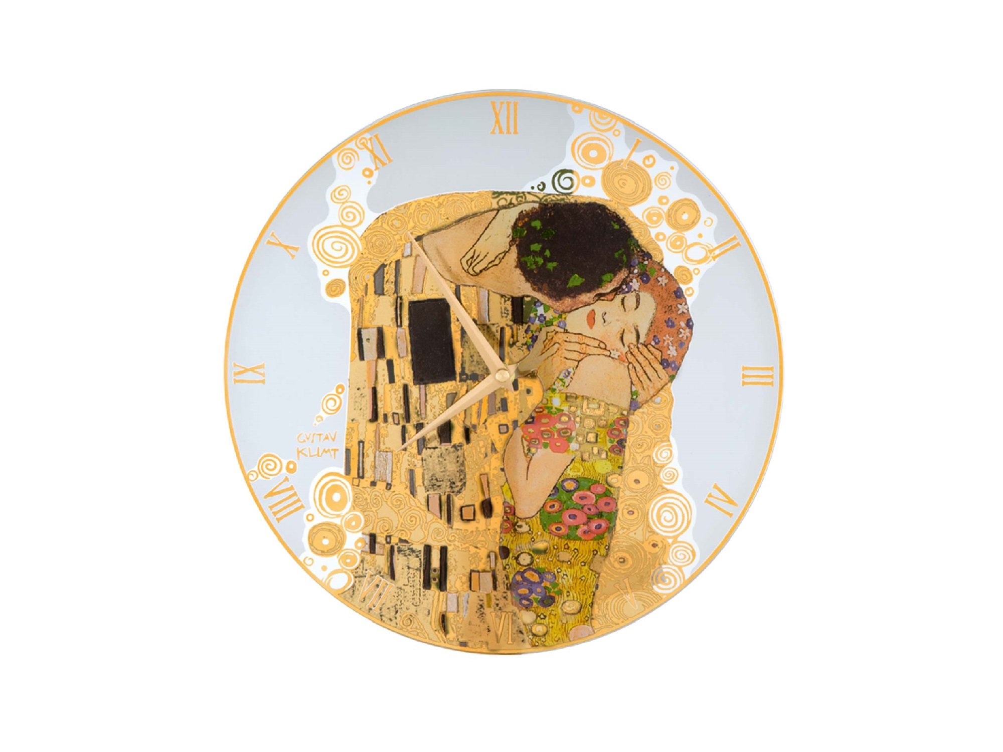 Gustav Klimt dekor stenska ura Poljub svetla Etno galerija Skrina