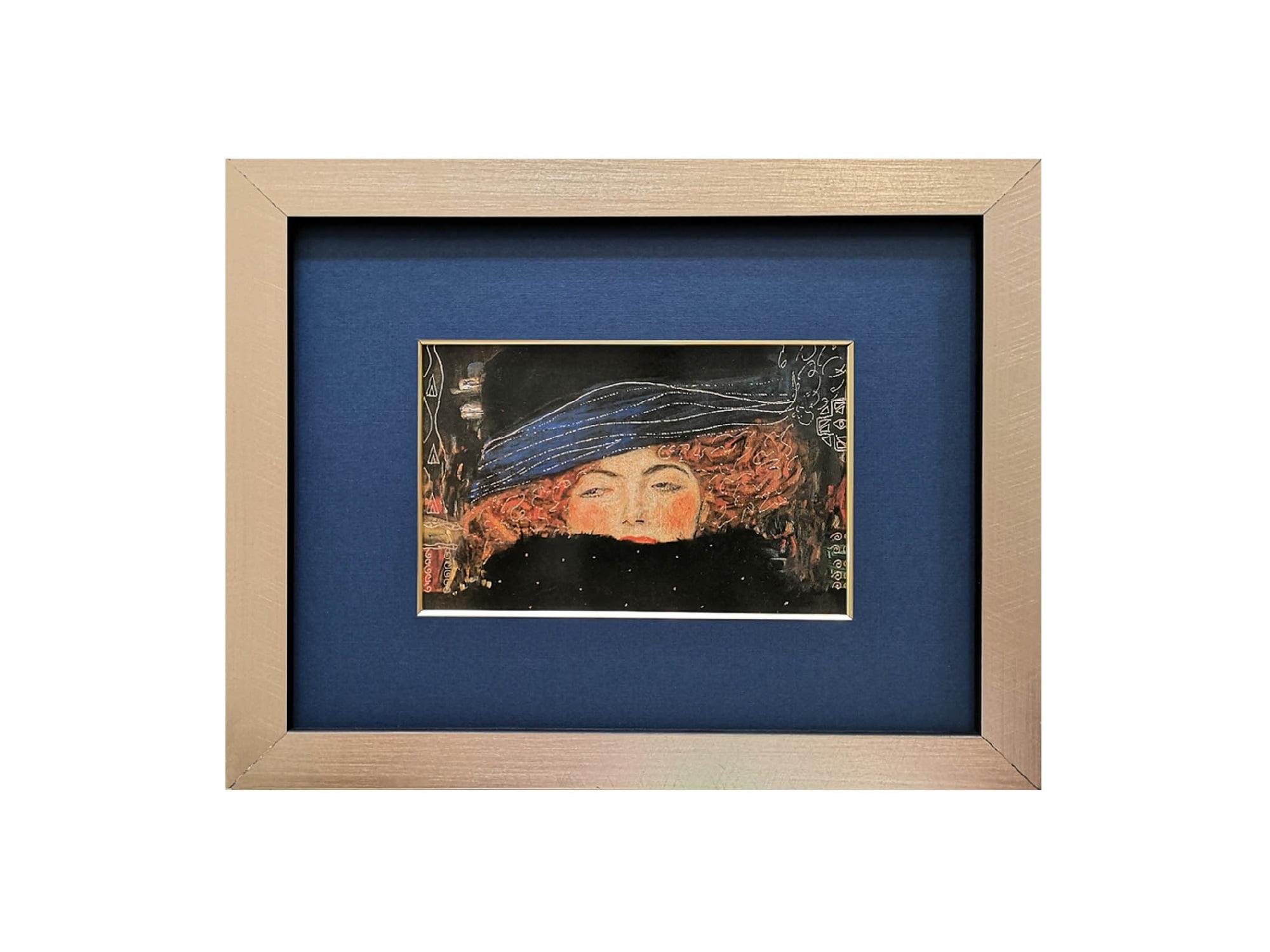 Gustav Klimt – Dama s klobukom grafika